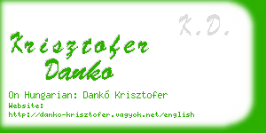 krisztofer danko business card